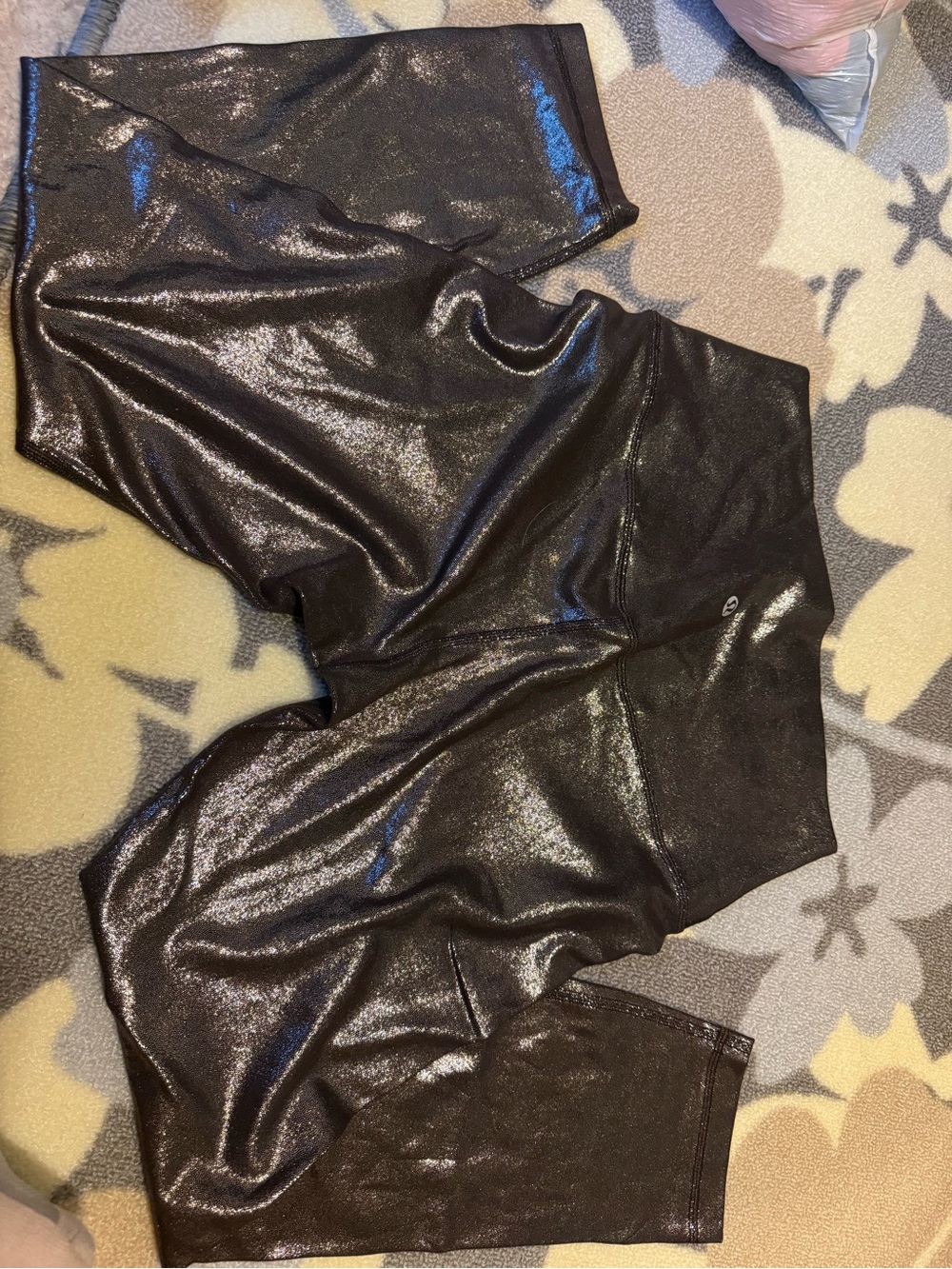 lululemon athletica Metallic Purple / Black High-Rise Leggings